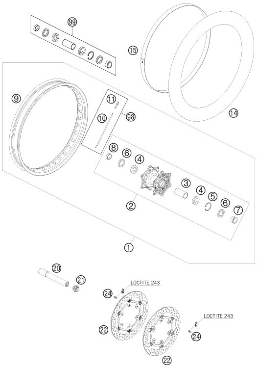 Náhled schématu FRONT WHEEL