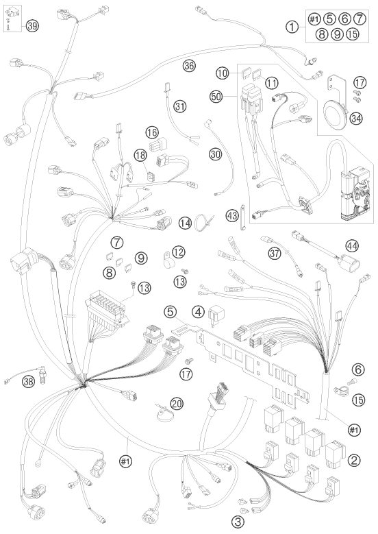 Náhled schématu WIRING HARNESS