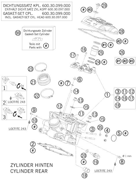 Náhled schématu CYLINDER HEAD REAR