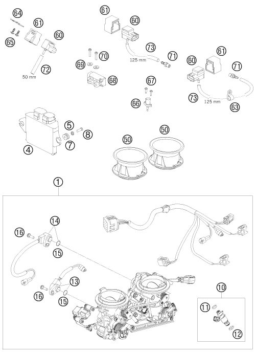 Náhled schématu THROTTLE BODY