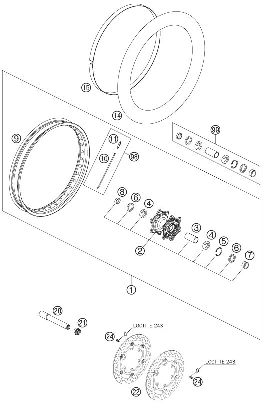 Náhled schématu FRONT WHEEL