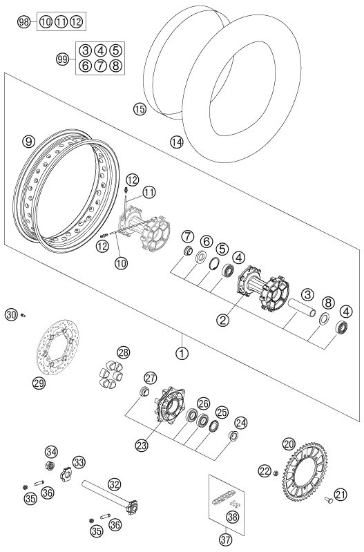 Náhled schématu REAR WHEEL