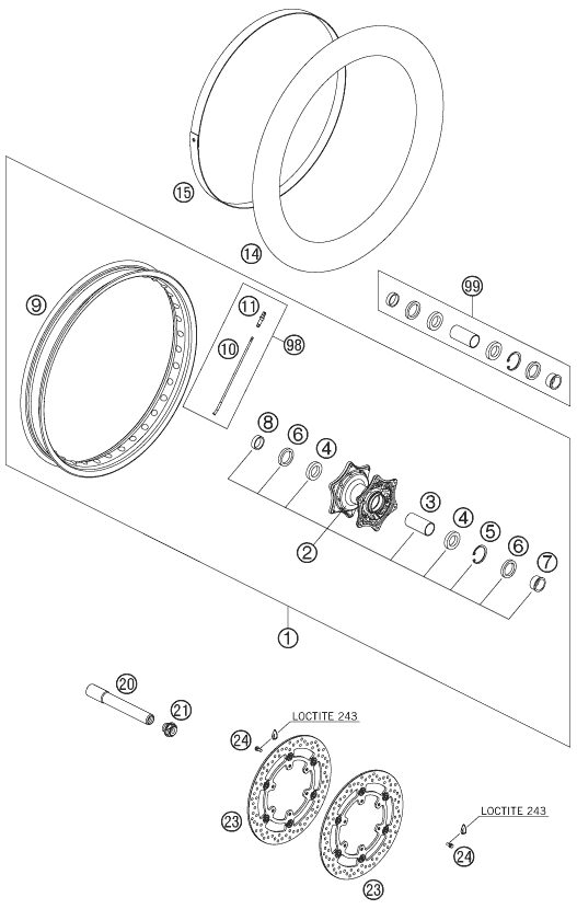 Náhled schématu FRONT WHEEL
