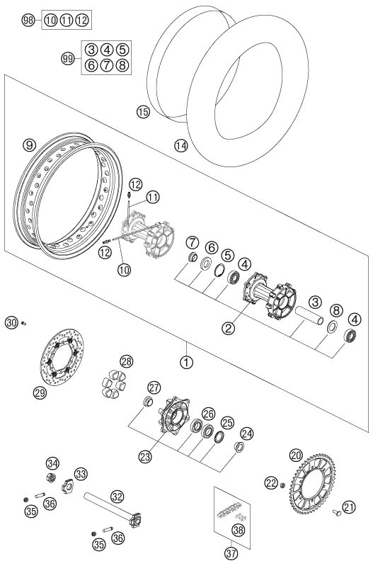 Náhled schématu REAR WHEEL