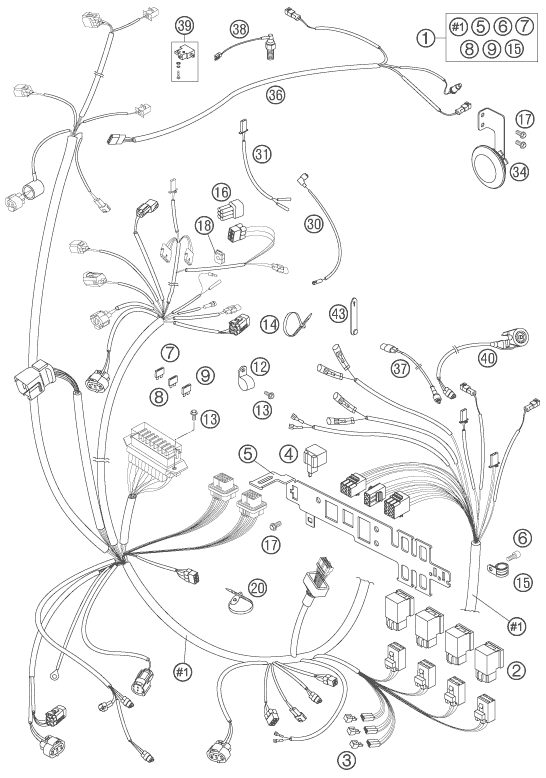 Náhled schématu WIRING HARNESS