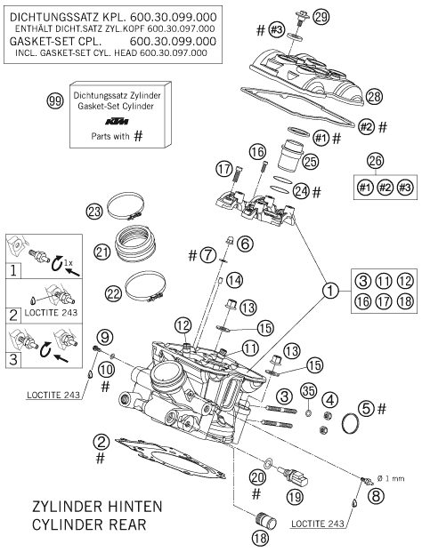 Náhled schématu CYLINDER HEAD REAR