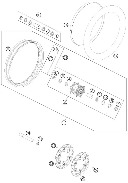 Náhled schématu FRONT WHEEL