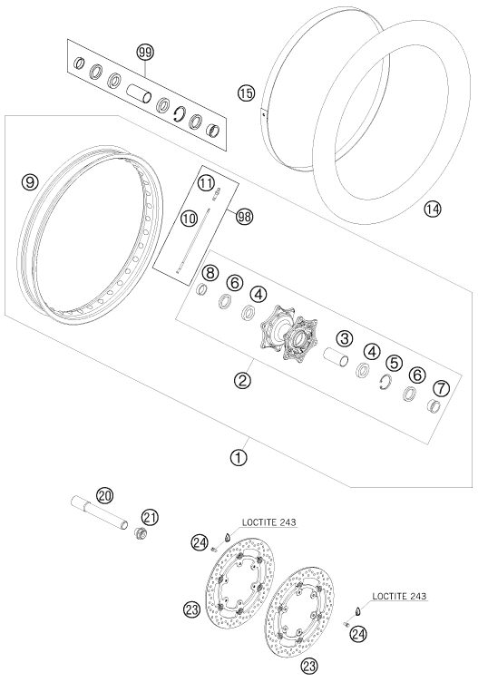 Náhled schématu FRONT WHEEL