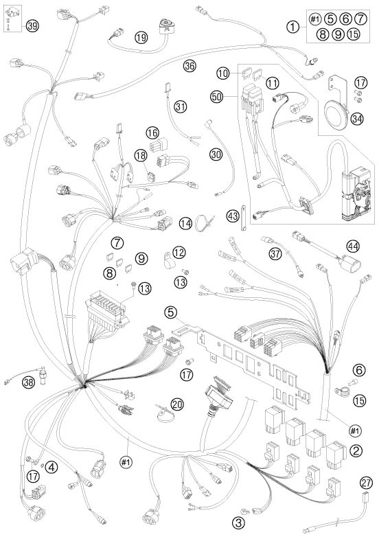 Náhled schématu WIRING HARNESS