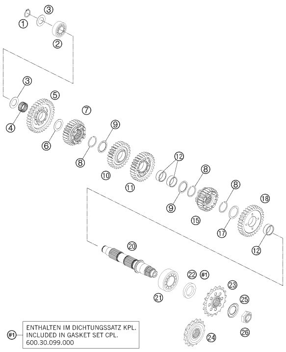 Náhled schématu TRANSMISSION II - COUNTERSHAFT