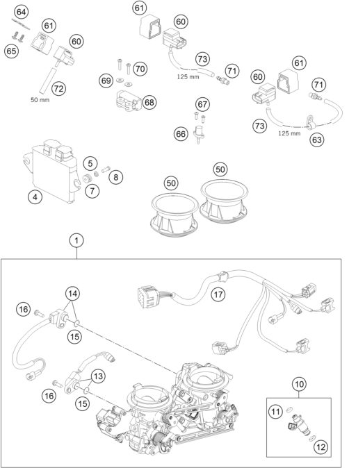 Náhled schématu THROTTLE BODY