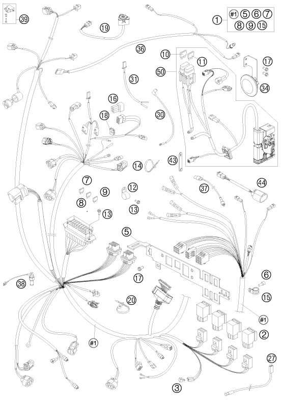 Náhled schématu WIRING HARNESS