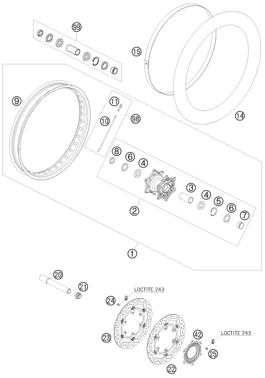 Náhled schématu FRONT WHEEL