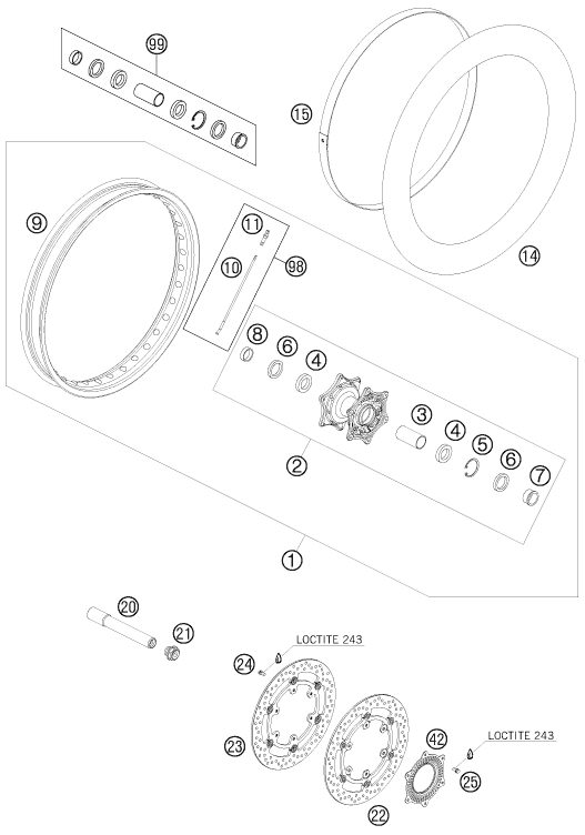 Náhled schématu FRONT WHEEL