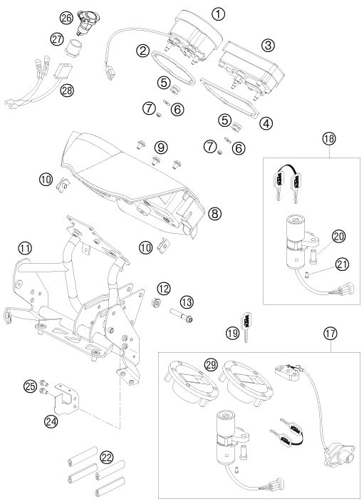 Náhled schématu INSTRUMENTS / LOCK SYSTEM
