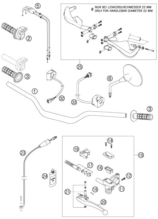 Náhled schématu HANDLEBAR, CONTROLS