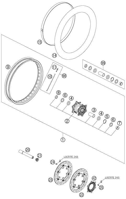 Náhled schématu FRONT WHEEL