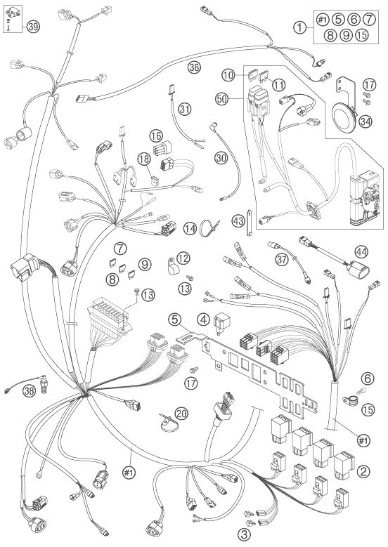 Náhled schématu WIRING HARNESS