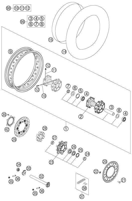 Náhled schématu REAR WHEEL
