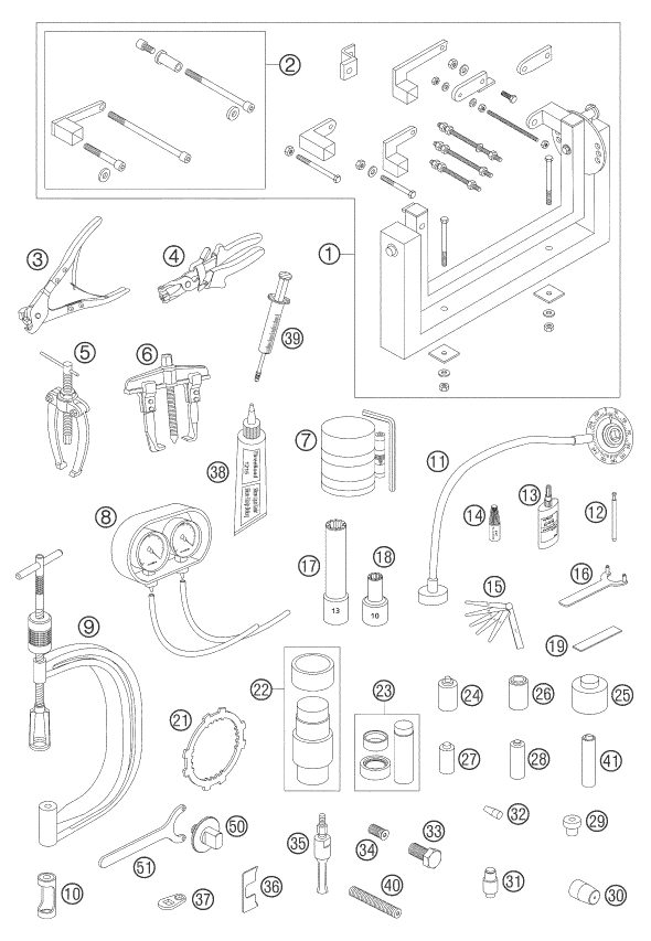 Náhled schématu Special tools (engine)