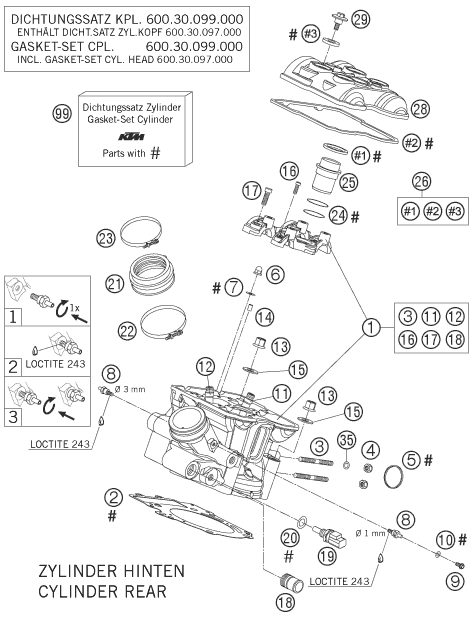 Náhled schématu CYLINDER HEAD REAR