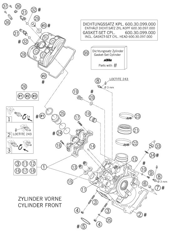 Náhled schématu CYLINDER HEAD FRONT