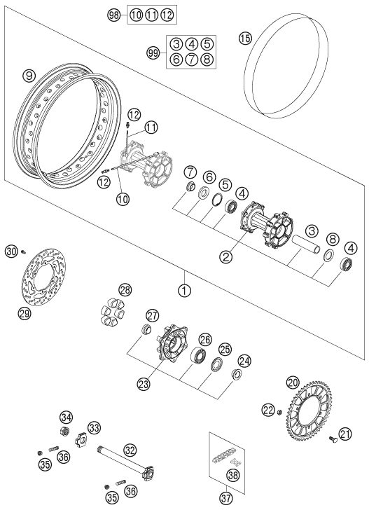 Náhled schématu REAR WHEEL