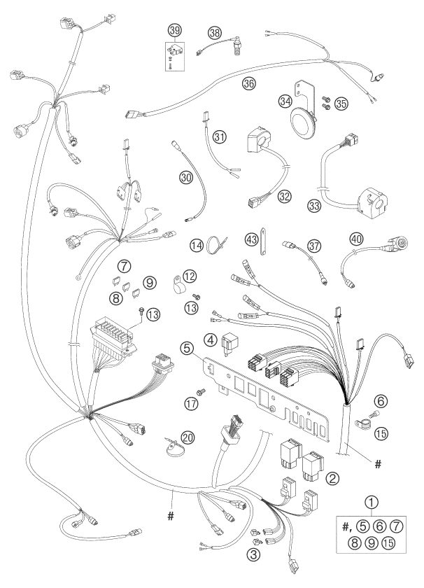 Náhled schématu WIRING HARNESS