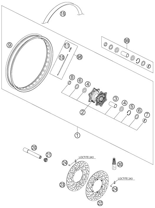 Náhled schématu FRONT WHEEL