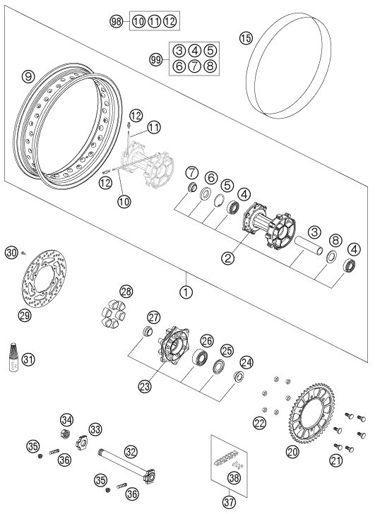 Náhled schématu REAR WHEEL