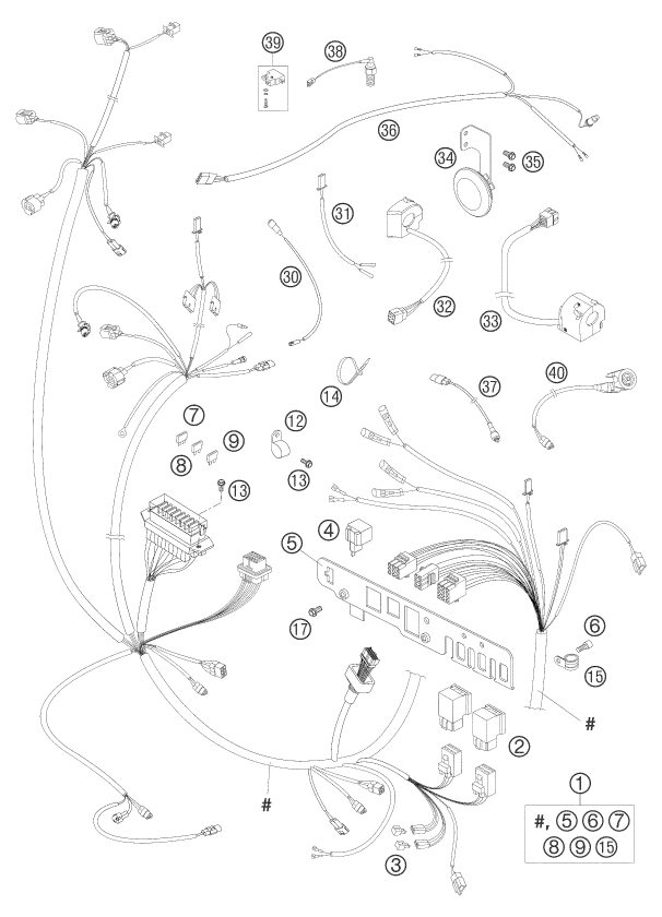 Náhled schématu WIRING HARNESS