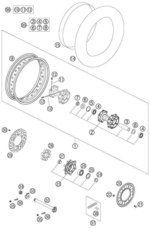 Náhled schématu REAR WHEEL