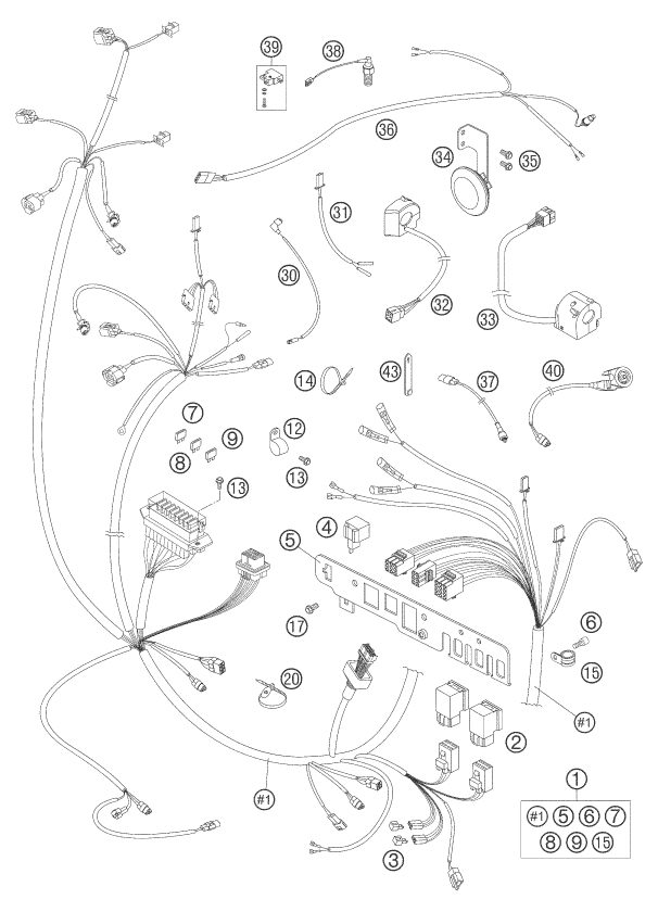 Náhled schématu WIRING HARNESS