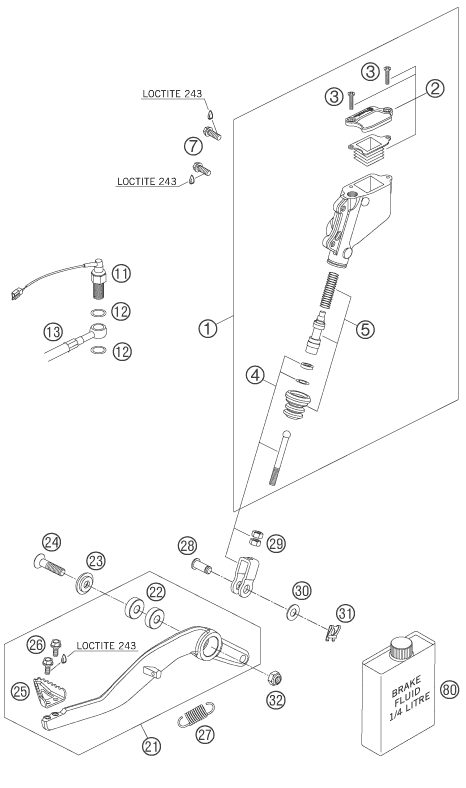 Náhled schématu REAR BRAKE CONTROL