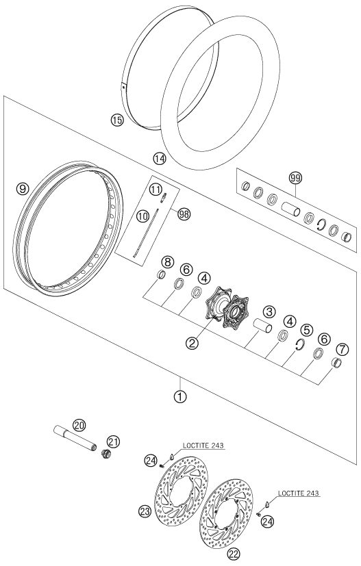 Náhled schématu FRONT WHEEL