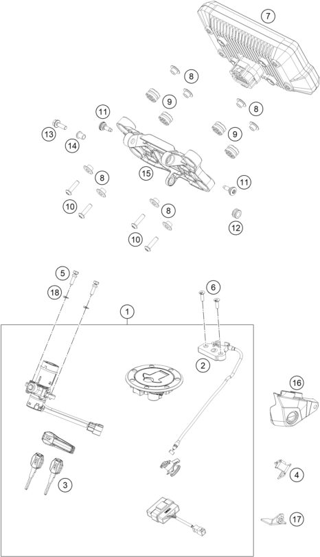 Náhled schématu INSTRUMENTS / LOCK SYSTEM