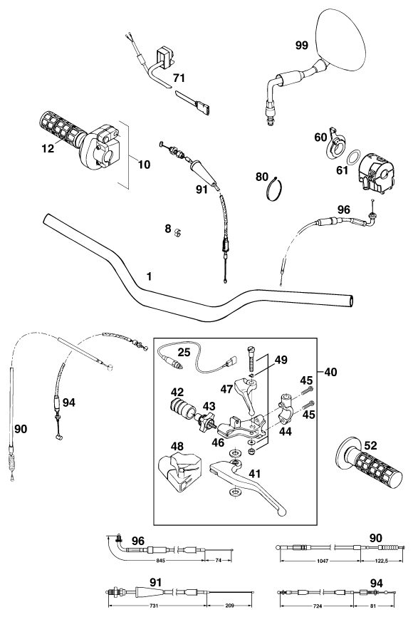 Náhled schématu HANDLEBAR, CONTROLS