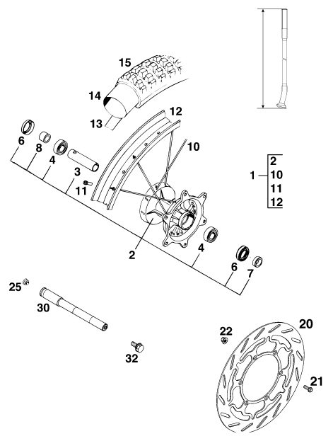 Náhled schématu FRONT WHEEL