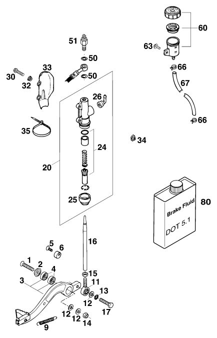 Náhled schématu REAR BRAKE CONTROL
