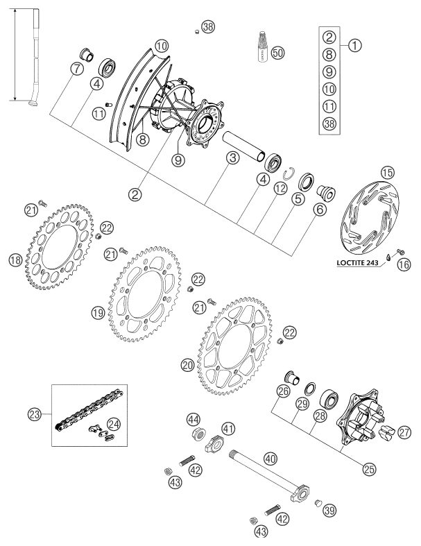 Náhled schématu REAR WHEEL