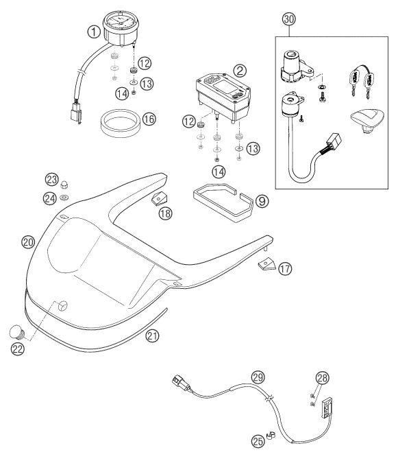 Náhled schématu INSTRUMENTS / LOCK SYSTEM