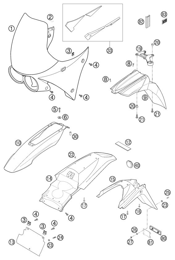 Náhled schématu MASK, FENDERS