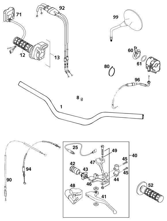 Náhled schématu HANDLEBAR, CONTROLS