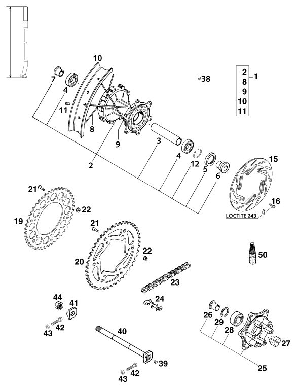 Náhled schématu REAR WHEEL