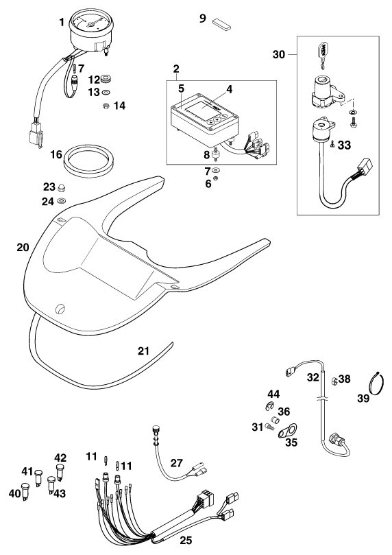 Náhled schématu INSTRUMENTS / LOCK SYSTEM