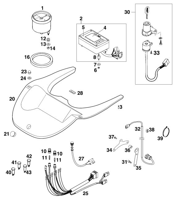 Náhled schématu INSTRUMENTS / LOCK SYSTEM