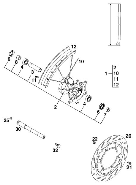 Náhled schématu FRONT WHEEL