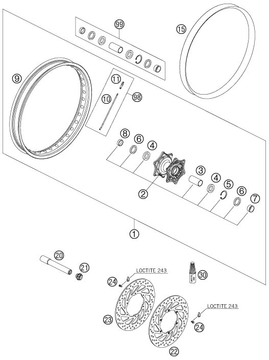 Náhled schématu FRONT WHEEL