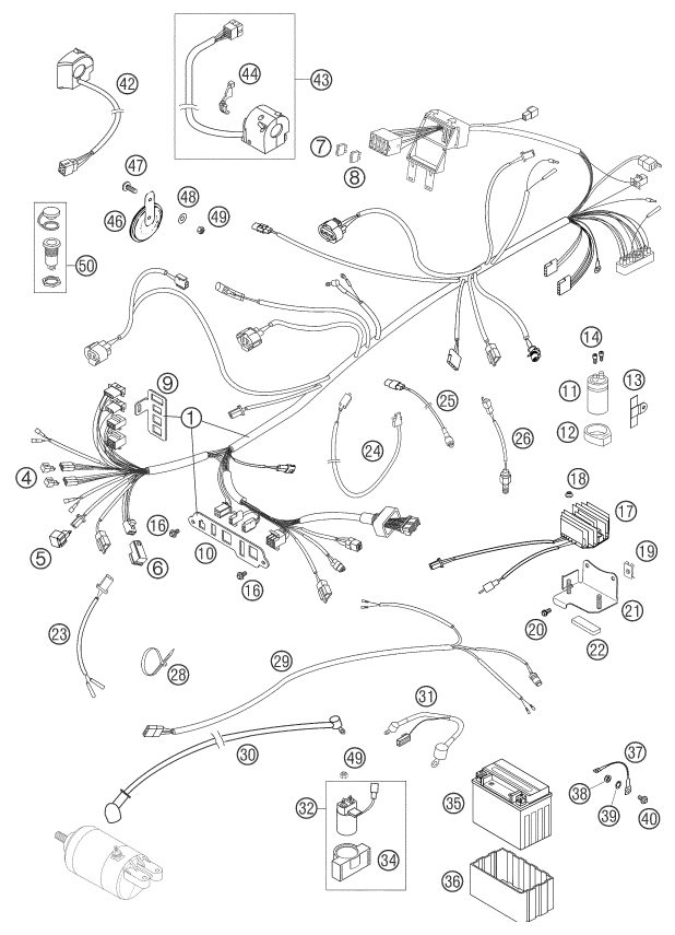 Náhled schématu WIRING HARNESS