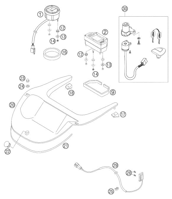 Náhled schématu INSTRUMENTS / LOCK SYSTEM